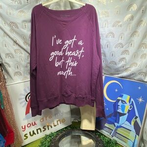 Vibrant Purple Graphic Sweatshirt